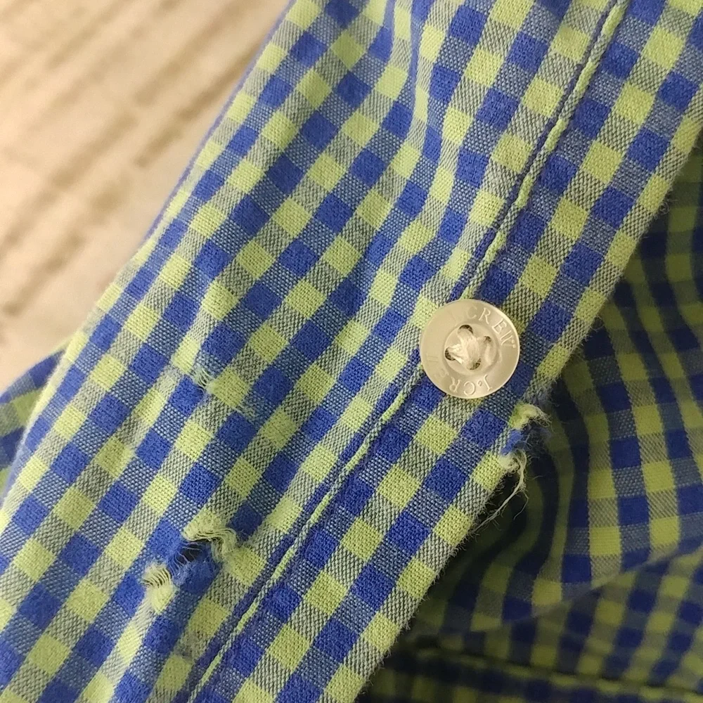J. Crew Gingham Plaid Button Front Shirt Size XL (CL)